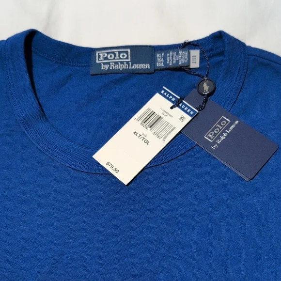 Polo by Ralph Lauren Navy Tee with Yellow Design - Picture 9 of 16